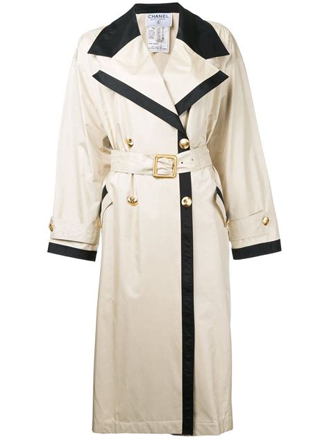 vintage chanel trench coat|Pre.